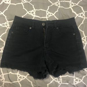 Aeropostale High Waisted Midi Shorts Black Size 2